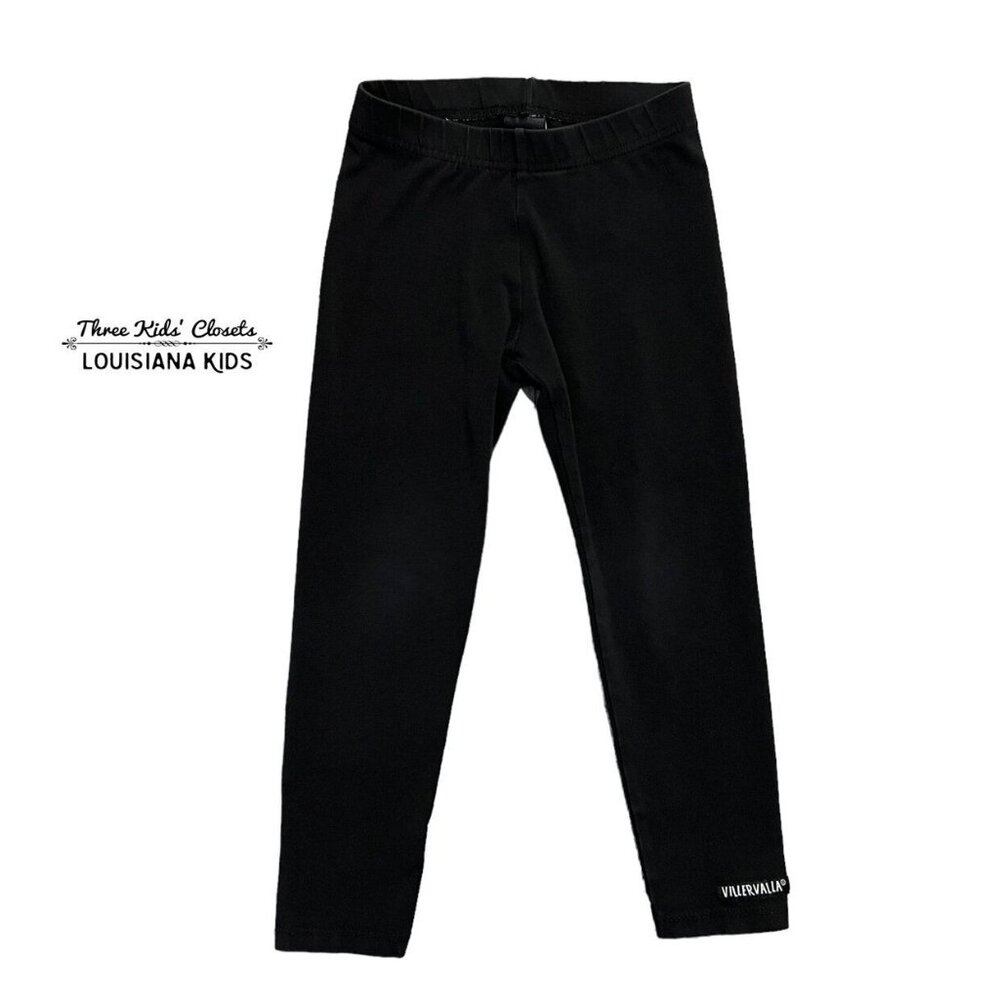 Villervalla Sz 104 (4) Solid Black Leggings